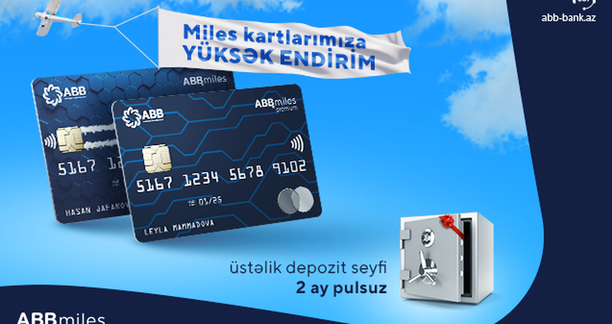 ABB Miles kartlarına yüksək endirim! ABB Miles kartlarına yüksək endirim!