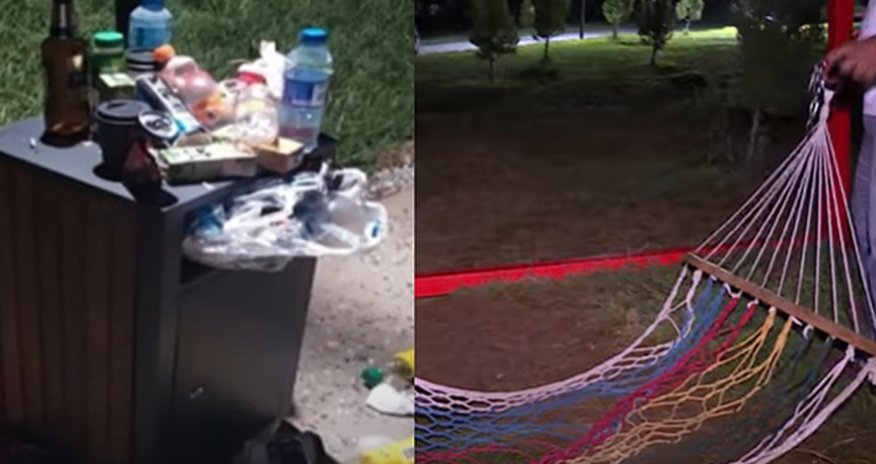 Bir həftə əvvəl açılan park bu hala düşdü - VİDEO Bir həftə əvvəl açılan park bu hala düşdü - VİDEO