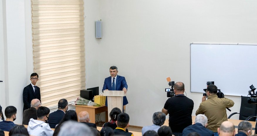 Nazir İnam Kərimov Azərbaycan Dövlət Aqrar Universitetində tələbələrlə görüşdü Nazir İnam Kərimov Azərbaycan Dövlət Aqrar Universitetində tələbələrlə görüşdü