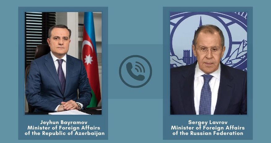 Ceyhun Bayramov Lavrovla danışdı Ceyhun Bayramov Lavrovla danışdı