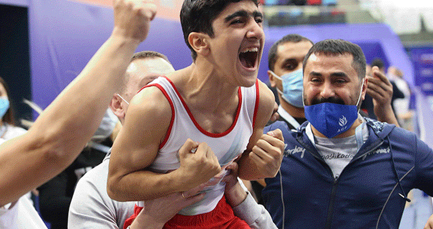 Gimnastımız qızıl medal qazandı - Fotolar Gimnastımız qızıl medal qazandı - Fotolar