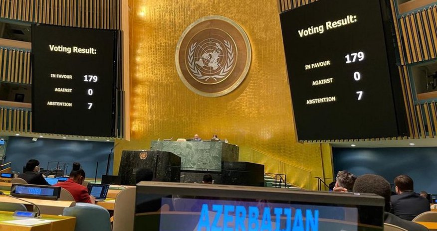 UN adopts resolution on vaccines initiated by Azerbaijan UN adopts resolution on vaccines initiated by Azerbaijan