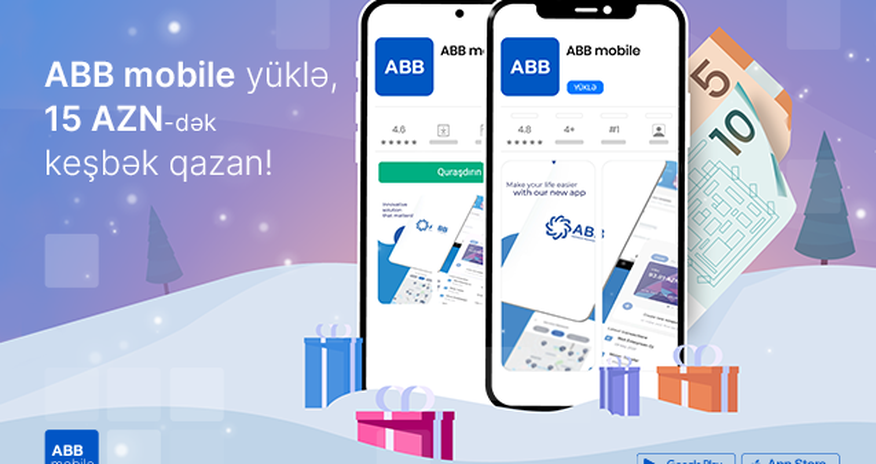 Платите с ABB mobile и получайте кэшбэк до 15 AZN! Платите с ABB mobile и получайте кэшбэк до 15 AZN!