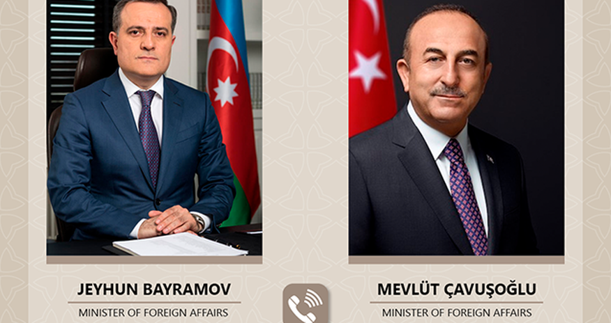 Ceyhun Bayramov Çavuşoğlu ilə danışdı Ceyhun Bayramov Çavuşoğlu ilə danışdı