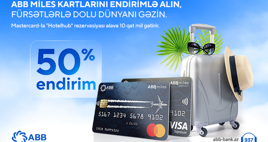 ABB Miles kartlarında böyük endirim və onqat mil! ABB Miles kartlarında böyük endirim və onqat mil!