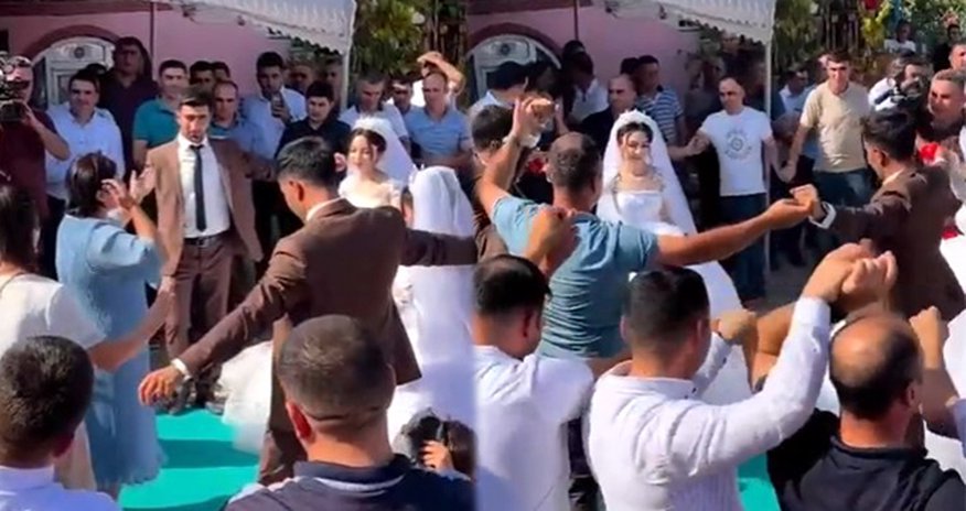 Qazaxda əkiz hərbçilər əkiz bacılarla evlənib Qazaxda əkiz hərbçilər əkiz bacılarla evlənib