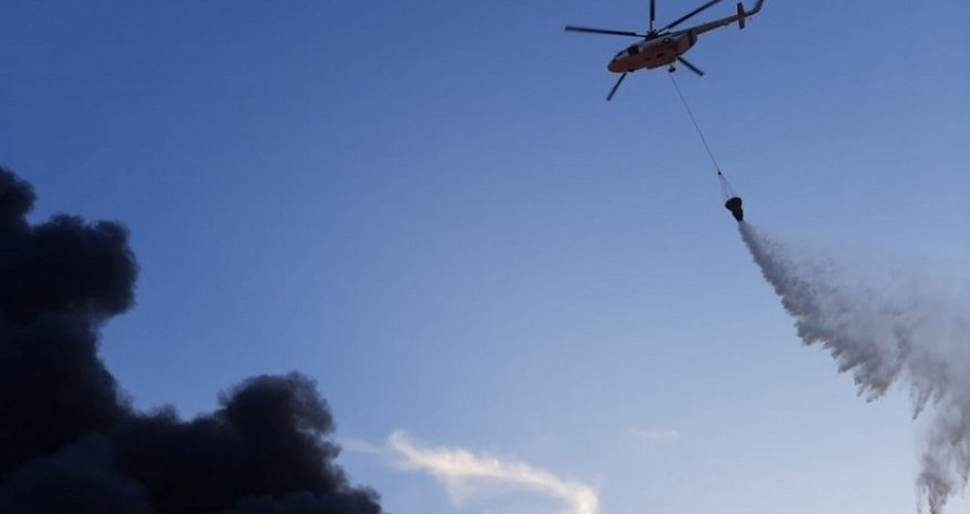 Helicopters involved in extinguishing fires in Shabran and Gabala Helicopters involved in extinguishing fires in Shabran and Gabala