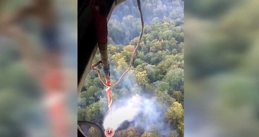 Şabranda yanğınların söndürülməsinə helikopter cəlb edilib Şabranda yanğınların söndürülməsinə helikopter cəlb edilib