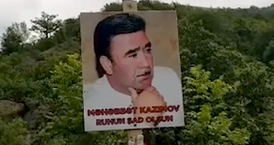 Məhəbbət Kazımovun fotosu doğulduğu kəndə asıldı - Video Məhəbbət Kazımovun fotosu doğulduğu kəndə asıldı - Video