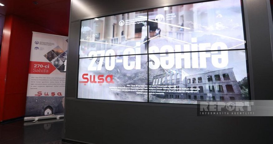 “Şuşa ili”nə həsr olunan “270-ci səhifə” adlı sənədli filminin təqdimatı olub “Şuşa ili”nə həsr olunan “270-ci səhifə” adlı sənədli filminin təqdimatı olub