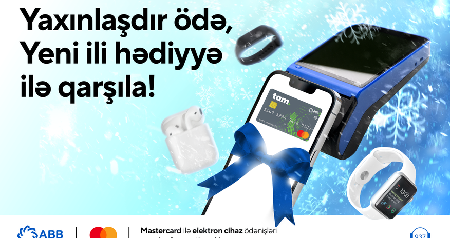 ABB-nin Mastercard kartları ilə təmassız ödənişlər apar, hədiyyələr qazan! ABB-nin Mastercard kartları ilə təmassız ödənişlər apar, hədiyyələr qazan!