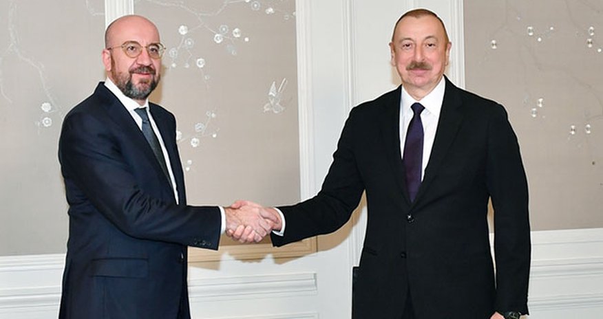 İlham Əliyev Şarl Mişellə görüşdü İlham Əliyev Şarl Mişellə görüşdü