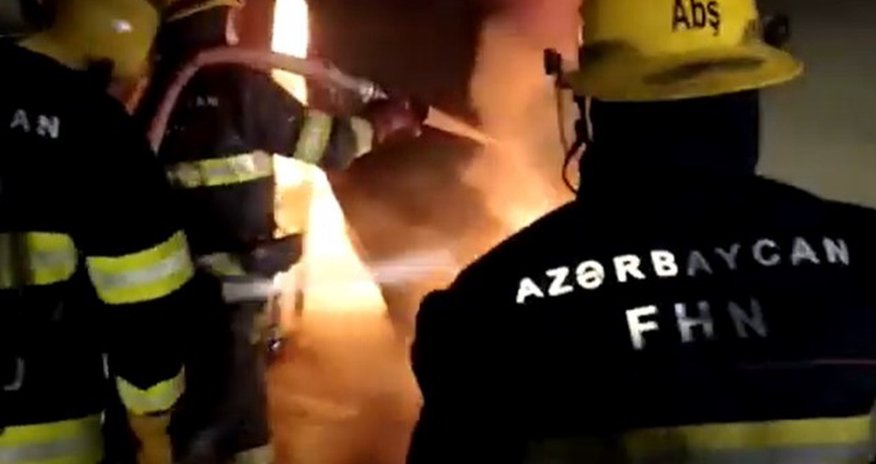 Abşeronda yanğın baş verib Abşeronda yanğın baş verib