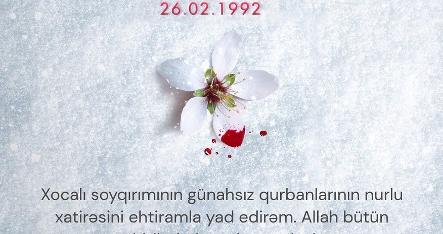 Mehriban Əliyeva Xocalı soyqırımı ilə bağlı paylaşım edib Mehriban Əliyeva Xocalı soyqırımı ilə bağlı paylaşım edib