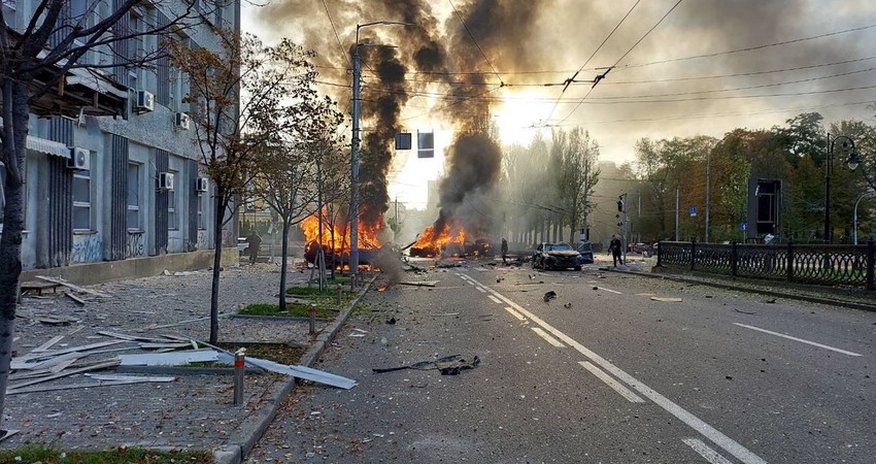 Territory of Ukraine subjected to massive missile attack Territory of Ukraine subjected to massive missile attack