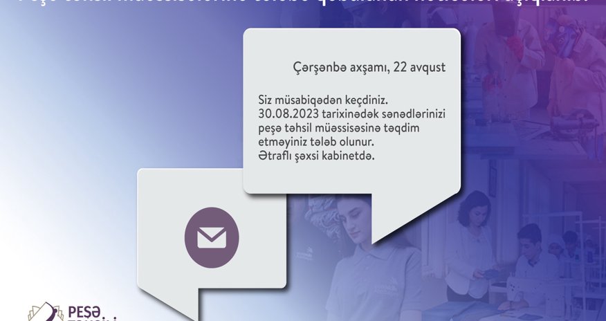 Peşə məktəblərinə tələbə qəbulunun nəticələri açıqlanıb Peşə məktəblərinə tələbə qəbulunun nəticələri açıqlanıb
