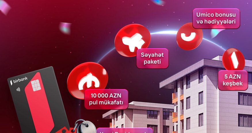 Birbank kartı ilə ödəniş et, 2 otaqlı mənzil qazan Birbank kartı ilə ödəniş et, 2 otaqlı mənzil qazan