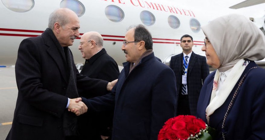 Numan Kurtulmuş Bakıya gəlib Numan Kurtulmuş Bakıya gəlib