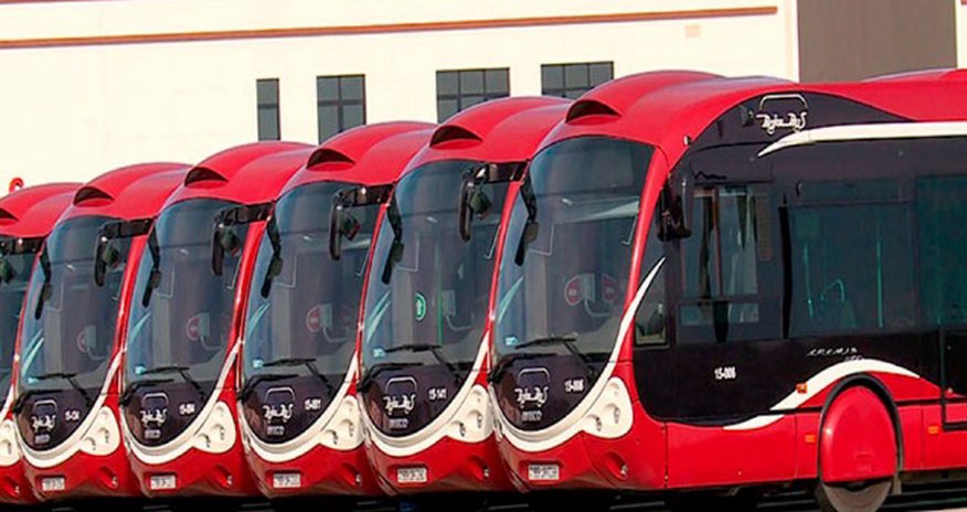 İstismara veriləcək avtobuslar qırmızı rəngdə olacaq İstismara veriləcək avtobuslar qırmızı rəngdə olacaq