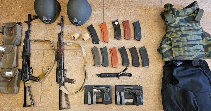 Firearms found in liberated Aghdara Firearms found in liberated Aghdara