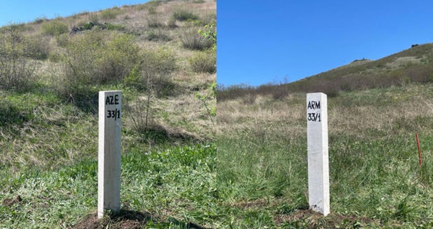 Azərbaycanla Ermənistan arasında 40 sərhəd dirəyi quraşdırılıb Azərbaycanla Ermənistan arasında 40 sərhəd dirəyi quraşdırılıb