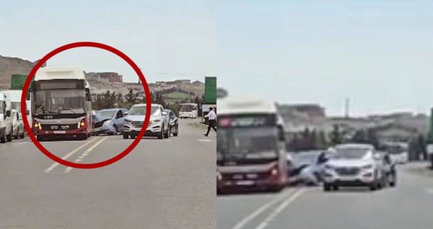 “Prius”la “BakuBus” toqquşub - VİDEO “Prius”la “BakuBus” toqquşub - VİDEO