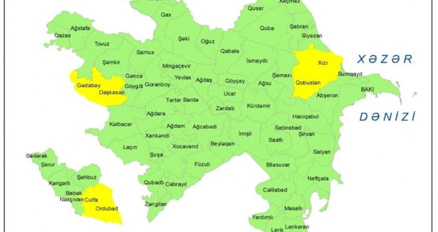 Küləkli hava şəraiti ilə bağlı sarı xəbərdarlıq edilib Küləkli hava şəraiti ilə bağlı sarı xəbərdarlıq edilib