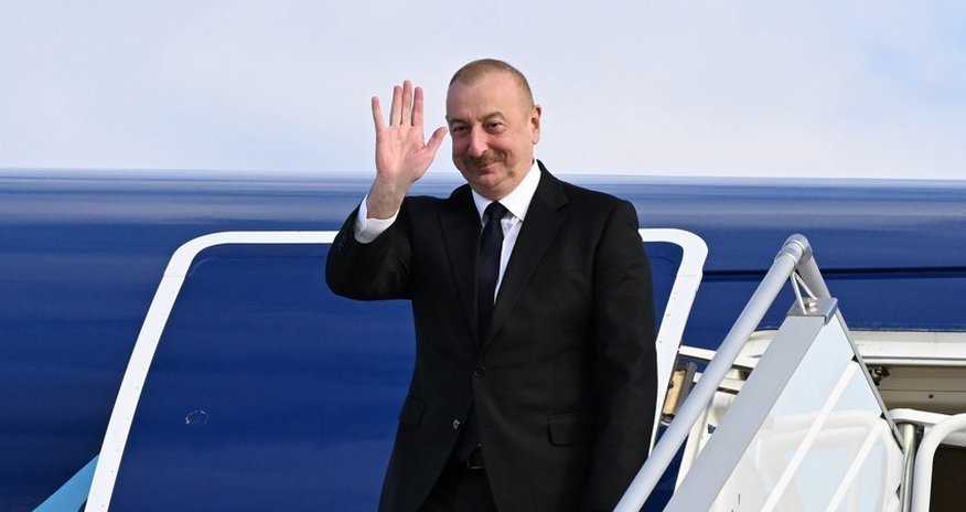 İlham Əliyevin Qazaxıstana səfəri başa çatıb İlham Əliyevin Qazaxıstana səfəri başa çatıb