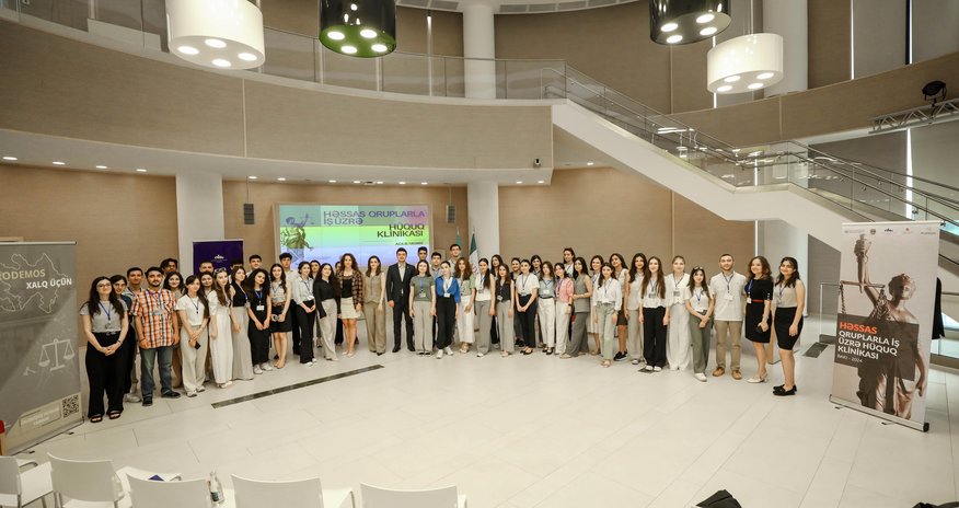 “Həssas qruplarla iş üzrə hüquq klinikası” layihəsinin açılış mərasimi keçirilib “Həssas qruplarla iş üzrə hüquq klinikası” layihəsinin açılış mərasimi keçirilib
