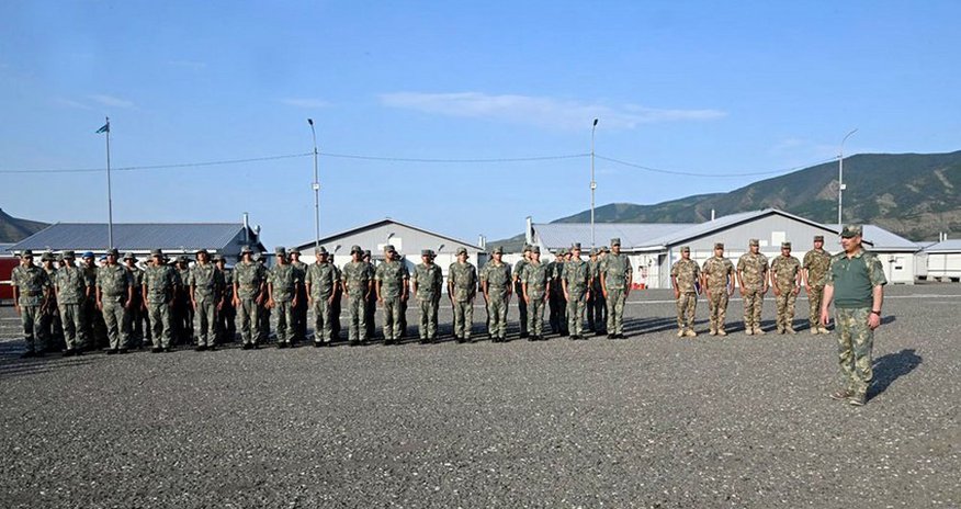 Azerbaijan's defense minister meets military personnel in liberated territories Azerbaijan's defense minister meets military personnel in liberated territories
