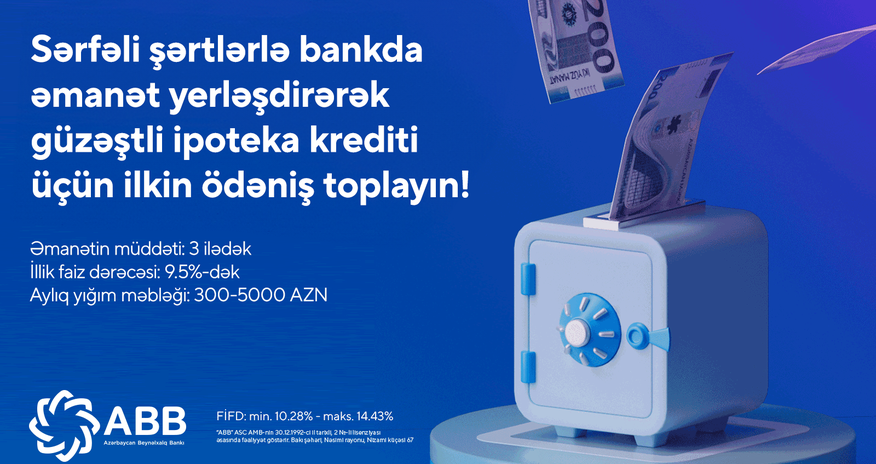 Ev almaq istəyənlər üçün ABB-dən yeni fürsət Ev almaq istəyənlər üçün ABB-dən yeni fürsət