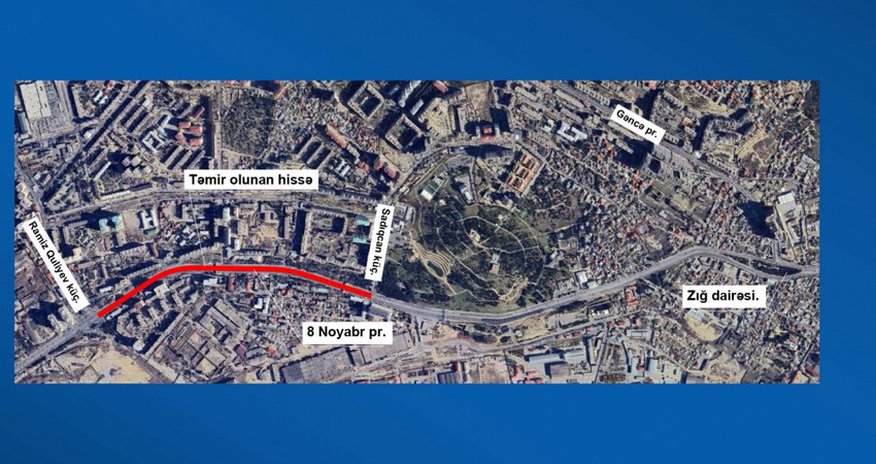 Sentyabrın 6-dan 8 noyabr prospekti bağlanacaq Sentyabrın 6-dan 8 noyabr prospekti bağlanacaq