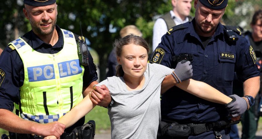 Danish police detain activist Greta Thunberg during Gaza war protest Danish police detain activist Greta Thunberg during Gaza war protest