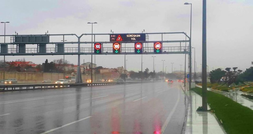 Zığ dairəsi-Hava Limanı yolunda sürət həddi endirilib Zığ dairəsi-Hava Limanı yolunda sürət həddi endirilib