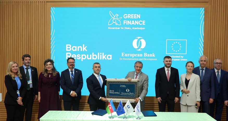 Bank Respublika və EBRD COP29 çərçivəsində yaşıl kredit sazişi imzalayıb Bank Respublika və EBRD COP29 çərçivəsində yaşıl kredit sazişi imzalayıb