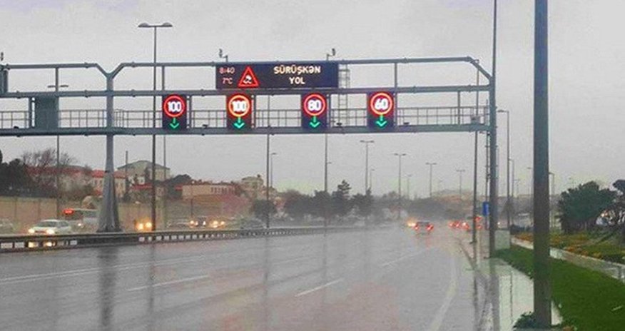 Bu yolda sürət həddi endirilib Bu yolda sürət həddi endirilib