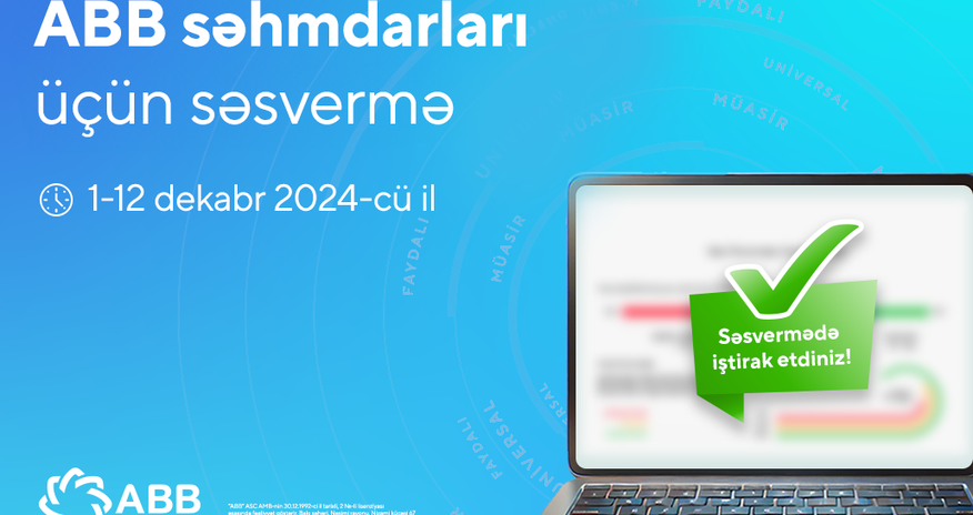 ABB səhmdarları ilk dəfə elektron qaydada səs verəcəklər ABB səhmdarları ilk dəfə elektron qaydada səs verəcəklər