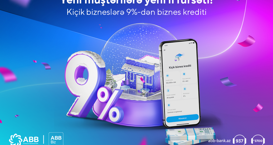 ABB Biz-də qeydiyyatdan keçib Mobil POS istifadə et, kiçik biznes üçün 9%-lə kredit al! ABB Biz-də qeydiyyatdan keçib Mobil POS istifadə et, kiçik biznes üçün 9%-lə kredit al!