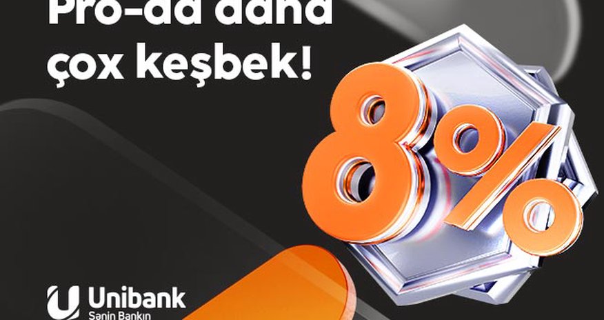 Unibank kartınızla daha çox keşbek qazanın! Unibank kartınızla daha çox keşbek qazanın!