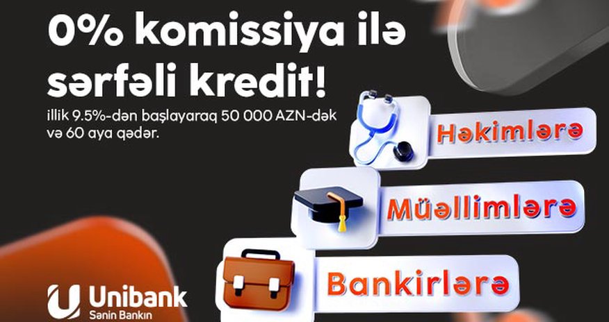 Unibankın komissiyasız kredit kampaniyasının bitməsinə 4 gün qalıb Unibankın komissiyasız kredit kampaniyasının bitməsinə 4 gün qalıb