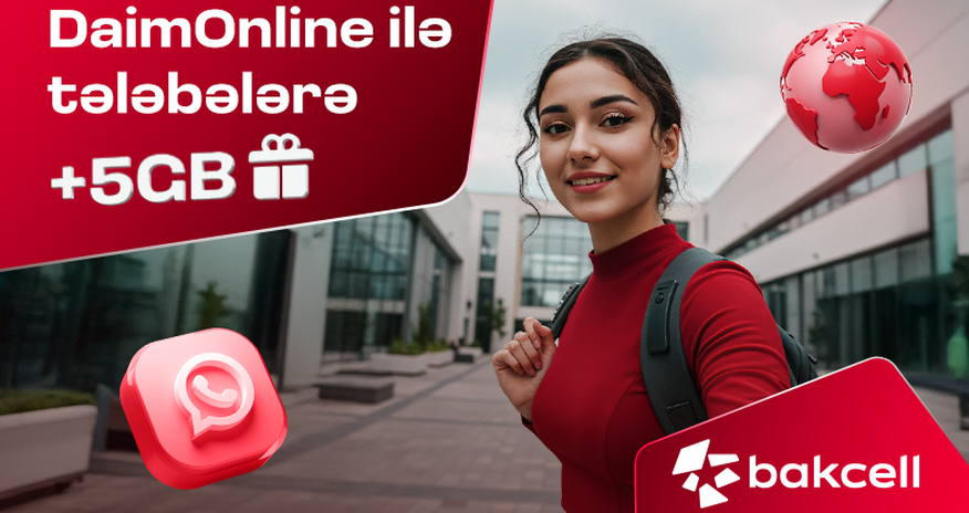 “Bakcell” дарит студентам 5GB с DaimOnline! “Bakcell” дарит студентам 5GB с DaimOnline!