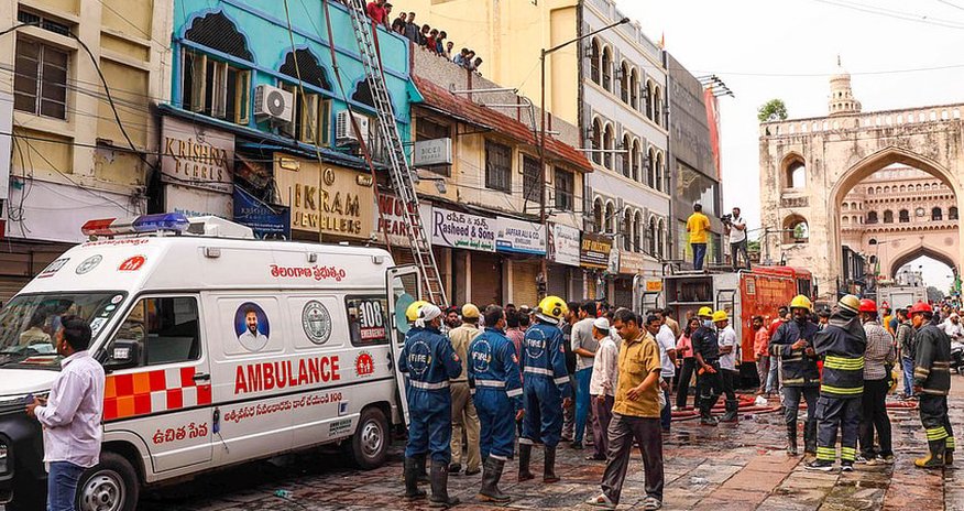Hindistanda yanğın olub,17 nəfər ölüb Hindistanda yanğın olub,17 nəfər ölüb