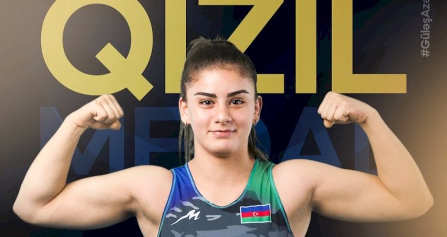 Azərbaycanlı qadın güləşçi qızıl medal qazanıb Azərbaycanlı qadın güləşçi qızıl medal qazanıb