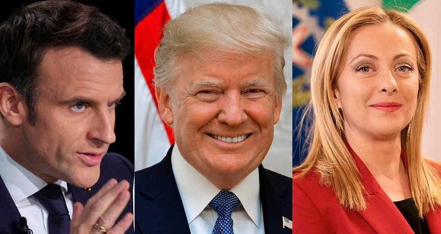Трамп провел телефонные разговоры с Макроном и Мелони Трамп провел телефонные разговоры с Макроном и Мелони