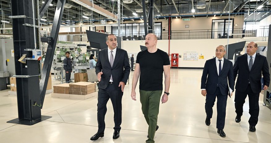 Əliyev Ağdam Sənaye Parkında açılışda iştirak edib Əliyev Ağdam Sənaye Parkında açılışda iştirak edib