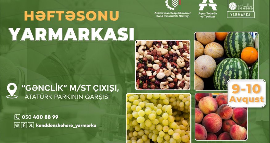 "Kənddən Şəhərə” yarmarkası təşkil olunacaq "Kənddən Şəhərə” yarmarkası təşkil olunacaq