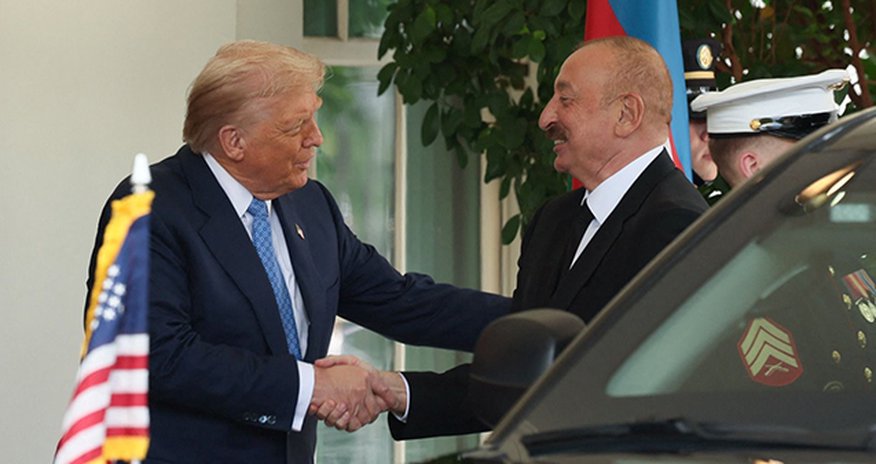 Donald Trampla İlham Əliyevin görüşü başlayıb Donald Trampla İlham Əliyevin görüşü başlayıb