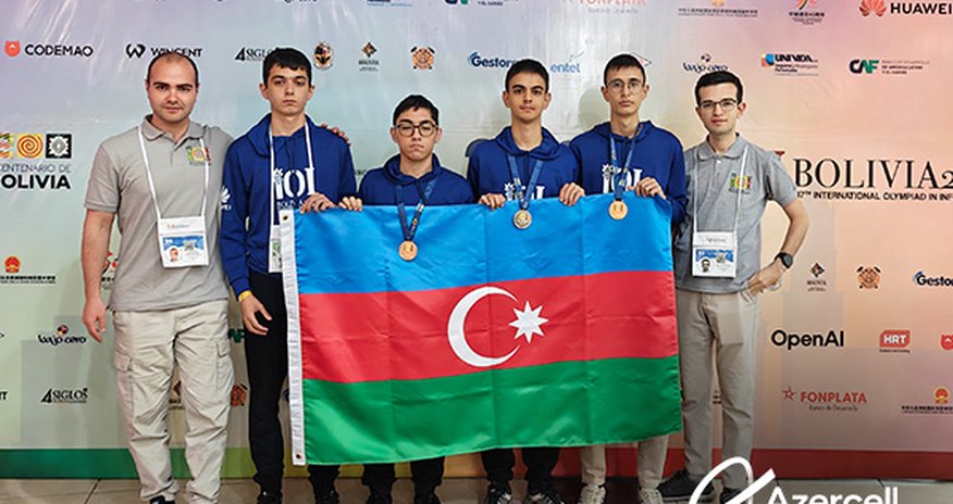 Azercell Beynəlxalq İnformatika Olimpiadasında uğur qazanan məktəbliləri təbrik edir Azercell Beynəlxalq İnformatika Olimpiadasında uğur qazanan məktəbliləri təbrik edir