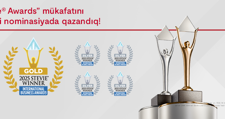 Kapital Bank honored in five categories at the “Stevie Awards” Kapital Bank honored in five categories at the “Stevie Awards”