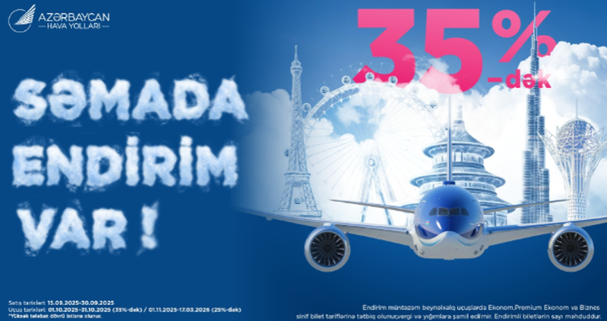AZAL turizm gününə özəl endirim kampaniyası elan edir AZAL turizm gününə özəl endirim kampaniyası elan edir